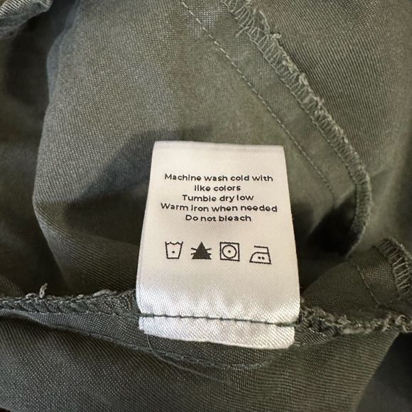 VETTA The Tencel Tapered Pants High Waisted Elastic Waist in Olive - Picture 10 of 13